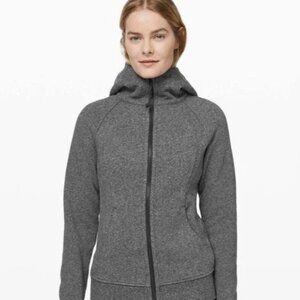 Scuba Full-Zip Hoodie - Heathered Speckled Black Size 8